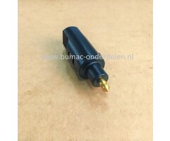 2-polige Stekker 12 - 24 V Kleine Uitvoering voor Elektrische Aansluiting op Auto - Minikraan - Smalspoortrekker - Hoogwerker - Shovel - Bobcat - Graafmachine - Hijskraan - Trekker - Zitmaaiers, Lampen, Zwaailamp, GPS, Koelkast, Compressor, Handlampen, To