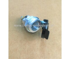 2-polige Stekkerdoos Kleine Uitvoering voor Elektrische Aansluiting op Auto - Minikraan - Smalspoortrekker - Hoogwerker - Shovel - Bobcat - Graafmachine - Hijskraan - Trekker - Zitmaaiers, Lampen, Zwaailamp, GPS, Koelkast, Compressor, Handlampen, 12 Volt