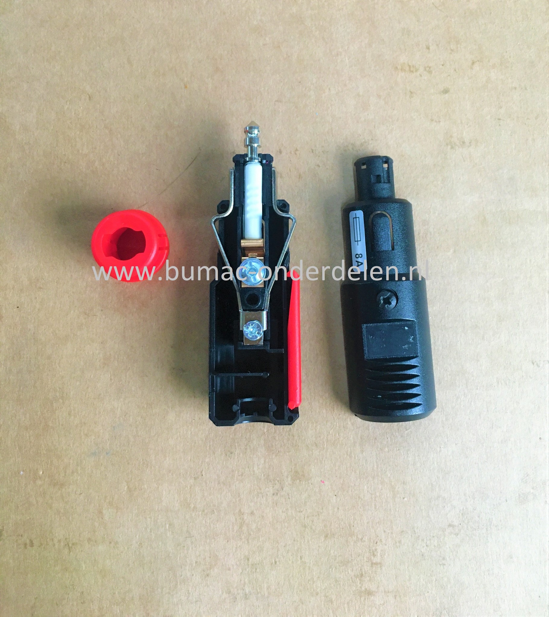 2-polige Stekker 12 - 24 V Normale Uitvoering voor Elektrische Aansluiting op Auto - Minikraan - Smalspoortrekker - Hoogwerker - Shovel - Bobcat - Graafmachine - Hijskraan - Trekker - Zitmaaiers, Lampen, Zwaailamp, GPS, Koelkast, Compressor, Handlampen, T