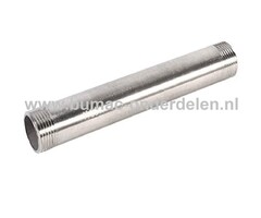 Fitting Lengte 500 mm met 3/4 Inch Buitendraad Verzinkte Pijpnippel, Buis met aan uiteinde 3/4"Buitendraad voor Tuinpomp, Hydrofoor, Waterpomp, Sproeier, Beregeningspomp, Waterslang, Tuinslang, Sproei Installatie, Motorspuit, Besproeiingspomp, Aanzuigslan