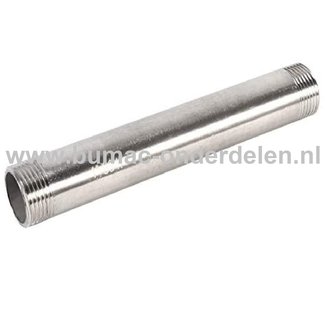 Fitting Lengte 500 mm met 3/4 Inch Buitendraad Verzinkte Pijpnippel, Buis met aan uiteinde 3/4"Buitendraad voor Tuinpomp, Hydrofoor, Waterpomp, Sproeier, Beregeningspomp, Waterslang, Tuinslang, Sproei Installatie, Motorspuit, Besproeiingspomp, Aanzuigslan