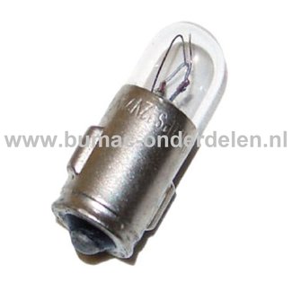 Gloeilamp 12V-2W Fitting BA7s Vermogen 2 Watt Type T8/4 Peertje voor Knipperlicht, Remlicht, Mistachterlicht, Achteruitrijverlichting, Verlichting Auto, Trekker, Aanhanger, Shovel, Hijskraan, Verlichtingsbalk