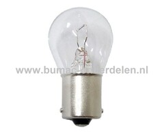Gloeilamp 12V-21W Fitting BA15s Vermogen 21 Watt Type S25 ECE-Norm E2 Peertje voor Knipperlicht, Remlicht, Mistachterlicht, Achteruitrijverlichting, Verlichting Auto, Trekker, Aanhanger, Shovel, Hijskraan, Verlichtingsbalk