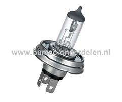 Halogeenlamp 12V-60/55W Fitting P45t Vermogen 60/55 Watt Type H4 ECE-Norm E13 Lamp voor Koplamp Verlichting Auto, Trekker, Aanhanger, Shovel, Hijskraan, Verlichtingsbalk
