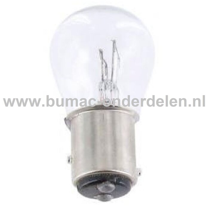 Gloeilamp 12V-18/5W Fitting BAY15d Vermogen 18/5 Watt Type S25 Peertje voor Knipperlicht, Remlicht, Mistachterlicht, Achteruitrijverlichting, Verlichting Auto, Trekker, Aanhanger, Shovel, Hijskraan, Verlichtingsbalk