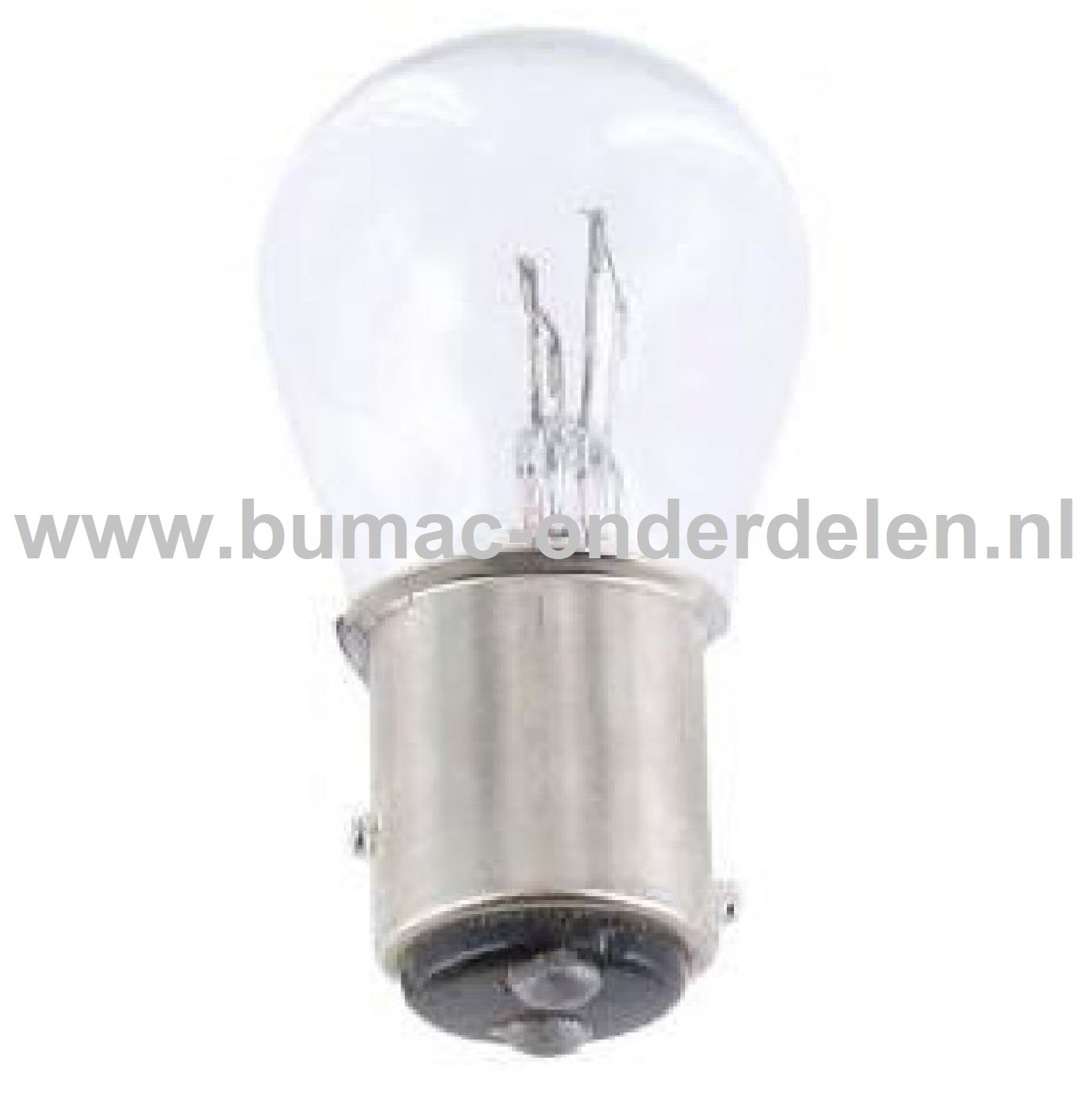 Gloeilamp 12V-18/5W Fitting BAY15d Vermogen 18/5 Watt Type S25 Peertje voor Knipperlicht, Remlicht, Mistachterlicht, Achteruitrijverlichting, Verlichting Auto, Trekker, Aanhanger, Shovel, Hijskraan, Verlichtingsbalk