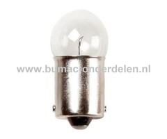 Gloeilamp 24V-10W Fitting BA15s Vermogen 10 Watt Type R10W Peertje voor Knipperlicht, Remlicht, Mistachterlicht, Achteruitrijverlichting, Verlichting Auto, Trekker, Aanhanger, Shovel, Hijskraan, Verlichtingsbalk