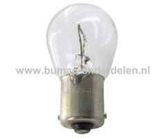 Gloeilamp 24V-21W Fitting BA15s Vermogen 21 Watt Type P21W Peertje voor Knipperlicht, Remlicht, Mistachterlicht, Achteruitrijverlichting, Verlichting Auto, Trekker, Aanhanger, Shovel, Hijskraan, Verlichtingsbalk
