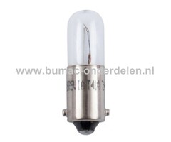 Gloeilamp 24V-4W Fitting BA9s Vermogen 4 Watt Type T4W Peertje voor Knipperlicht, Remlicht, Mistachterlicht, Achteruitrijverlichting, Verlichting Auto, Trekker, Aanhanger, Shovel, Hijskraan, Verlichtingsbalk