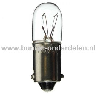 Gloeilamp 24V-3W Fitting BA9s Vermogen 3 Watt Type T8/4 Peertje voor Knipperlicht, Remlicht, Mistachterlicht, Achteruitrijverlichting, Verlichting Auto, Trekker, Aanhanger, Shovel, Hijskraan, Verlichtingsbalk