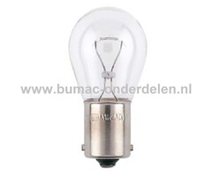 Gloeilamp 24V-25W Fitting BA15s Vermogen 25 Watt Type S25 Peertje voor Knipperlicht, Remlicht, Mistachterlicht, Achteruitrijverlichting, Verlichting Auto, Trekker, Aanhanger, Shovel, Hijskraan, Verlichtingsbalk