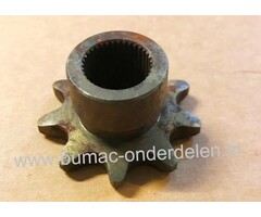 Tandwiel 9 Tands Spline Peerless Aandrijfbak voor Simplicity Zitmaaiers, Frontmaaiers, Grasmaaiers, Tuintrekkers Sprocket, Tandwiel op Peerless Aandrijfbak Frontcutter