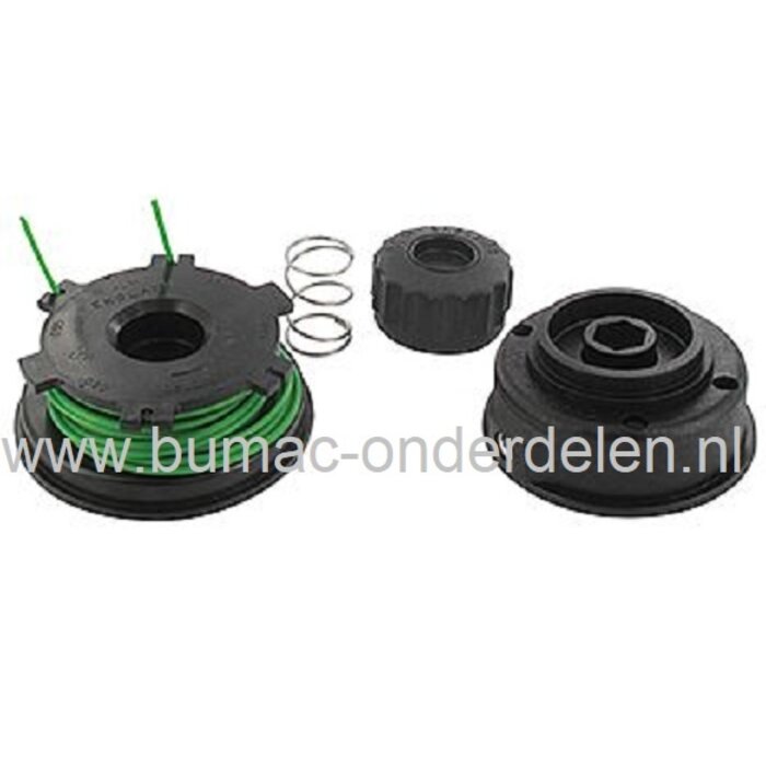 Draadkop Compleet voor MTD, RYOBI, TORO 100R, 125R, 130R, 135R, 306RT, 600, 700R, 700R1, 710R, 720R, 740R, 750R, 760R, 764R, 765R, 766R, 768R, 770R, 840R, 920R, 960R, 970R op Bosmaaiers, Trimmers, Motorzeis, Kantensnijders, Maaidraad, Draadspoel, Maaikop