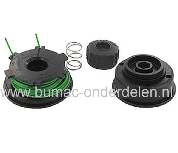 Draadkop Compleet voor MTD, RYOBI, TORO 100R, 125R, 130R, 135R, 306RT, 600, 700R, 700R1, 710R, 720R, 740R, 750R, 760R, 764R, 765R, 766R, 768R, 770R, 840R, 920R, 960R, 970R op Bosmaaiers, Trimmers, Motorzeis, Kantensnijders, Maaidraad, Draadspoel, Maaikop