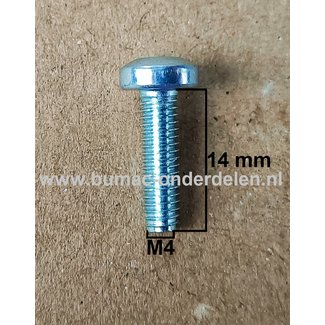 Torx Bout M4x14 mm Metrisch voor STIHL Heggenschaar, Bosmaaiers, Trimmers, Motorzeisen Bout Torx, Cilinderkopbout, Bout, Schroef, onderdelen