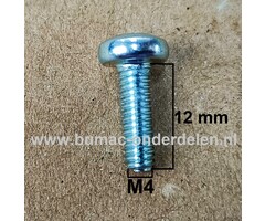 Torx Bout M4x12 mm Metrisch voor STIHL Heggenscharen, Trimmers, Bosmaaiers, Motorzeisen Bout Torx, Cilinderkopbout, Bout, Schroef, onderdelen