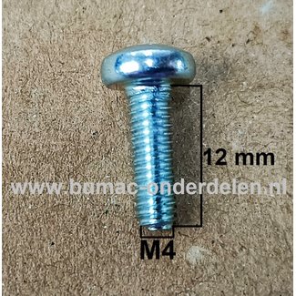 Torx Bout M4x12 mm Metrisch voor STIHL Heggenscharen, Trimmers, Bosmaaiers, Motorzeisen Bout Torx, Cilinderkopbout, Bout, Schroef, onderdelen