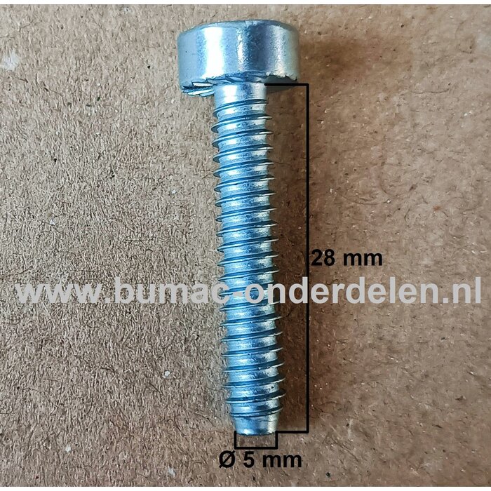 Torx Schroef 5x 28 mm voor STIHL Kettingzagen, Benzinezagen, Motorzagen, Heggenscharen Schroef Torx, Cilinderkopbout, Bout, Schroef, onderdelen
