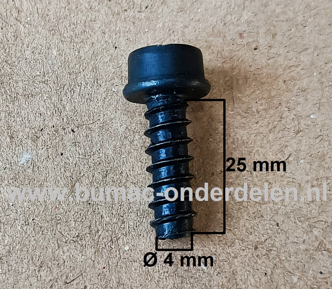 Inbus Schroef 4x25 mm voor HUSQVARNA Kettingzagen, Motorzagen, Benzinezagen, Bladblazers, Blowers, Heggenscharen, Bosmaaiers, Trimmers, Motorzeisen, Ijsboren, Grondboren Schroef Inbus, Cilinderkopbout, Bout, Schroef, onderdelen