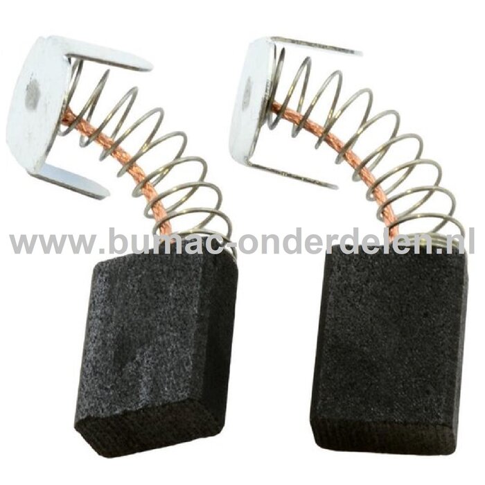 Koolborstel Set voor MAKITA 6,5x13,5x16 mm Vandiktebank, Schuurmachine, Tafelcirkelzaag, Bovenfrees, Doorslijper, Bandenzaag, Decopeerzaag, Boormachine, Elektromotoren, Generatoren 1606B, 1804N, 1805B, 1805N, 1806B, 2012NB, 2030N, 2040, 2400B, 2412 N, 241