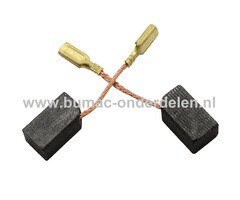 Koolborstel Set voor BLACK & DECKER, DE WALT, ELU 6,3x6,3x13,5 mm Decoupeerzaag, Cirkelzaag, Boormachines, Klopboormachine, Heteluchtpistool, Handstofzuigers, Schuurmachines, Slijpers, Doorslijpers, Afkortzaag,   Elektromotoren, Generatoren 5411 Type 1, 5