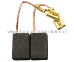 Koolborstel Set voor AEG, ATLAS COPCO, MILWAUKEE, SPIT 5x10x16 mm Decoupeerzaag, Cirkelzaag, Boormachines, Klopboormachine, Heteluchtpistool, Handstofzuigers, Schuurmachines, Slijpers, Doorslijpers, Afkortzaag,  Elektromotoren, Generatoren AG1 300-125XC,