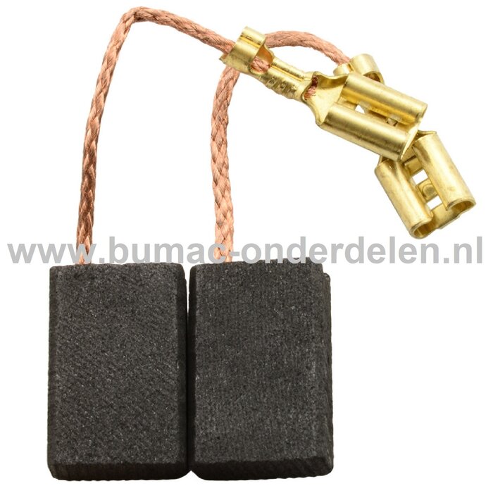 Koolborstel Set voor AEG, ATLAS COPCO, MILWAUKEE, SPIT 5x10x16 mm Decoupeerzaag, Cirkelzaag, Boormachines, Klopboormachine, Heteluchtpistool, Handstofzuigers, Schuurmachines, Slijpers, Doorslijpers, Afkortzaag,  Elektromotoren, Generatoren AG1 300-125XC,