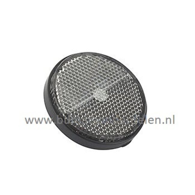 Cirkel Reflector Wit Diameter 6 Cm voor Aanhangers, Trekker, Kiepkar, Aanhangwagens 