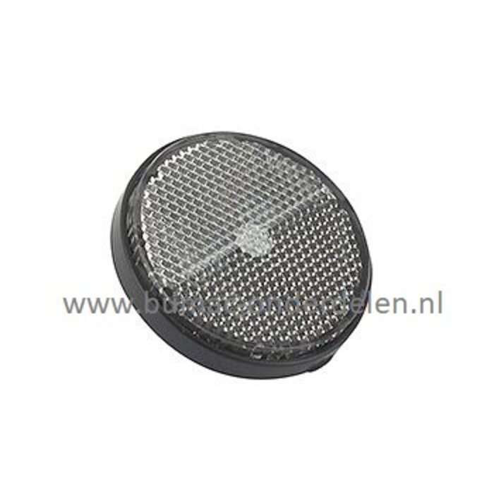 Cirkel Reflector Wit Diameter 6 Cm voor Aanhangers, Trekker, Kiepkar, Aanhangwagens