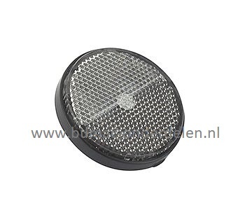 Cirkel Reflector Wit Diameter 6 Cm voor Aanhangers, Trekker, Kiepkar, Aanhangwagens