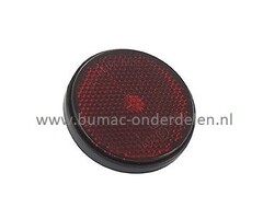 Cirkel Reflector Rood Diameter 6 Cm voor Aanhangers, Trekker, Kiepkar, Aanhangwagens