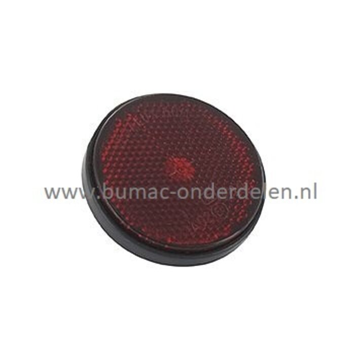 Cirkel Reflector Rood Diameter 6 Cm voor Aanhangers, Trekker, Kiepkar, Aanhangwagens