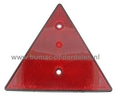 Driehoek Reflector Rood Lengte 14 CM voor Aanhangers, Trekker, Kiepkar, Aanhangwagens onderdeel