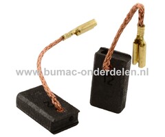 Koolborstel Set voor METABO 5x10x16 mm Bovenfrees, Slijper, Handslijper, Haakse Slijper, Haakse Boormachine, Schroefmachine, Elektromotoren, Generatoren  FME 737, G500, G700AC DC, GE700, GE700Basic, GE900, GE900Plus, OFE 738, PE 12-175, SE 12-115, STE 100