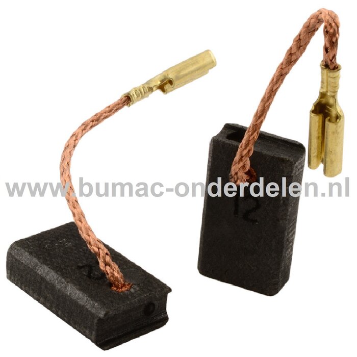 Koolborstel Set voor METABO 5x10x16 mm Bovenfrees, Slijper, Handslijper, Haakse Slijper, Haakse Boormachine, Schroefmachine, Elektromotoren, Generatoren  FME 737, G500, G700AC DC, GE700, GE700Basic, GE900, GE900Plus, OFE 738, PE 12-175, SE 12-115, STE 100