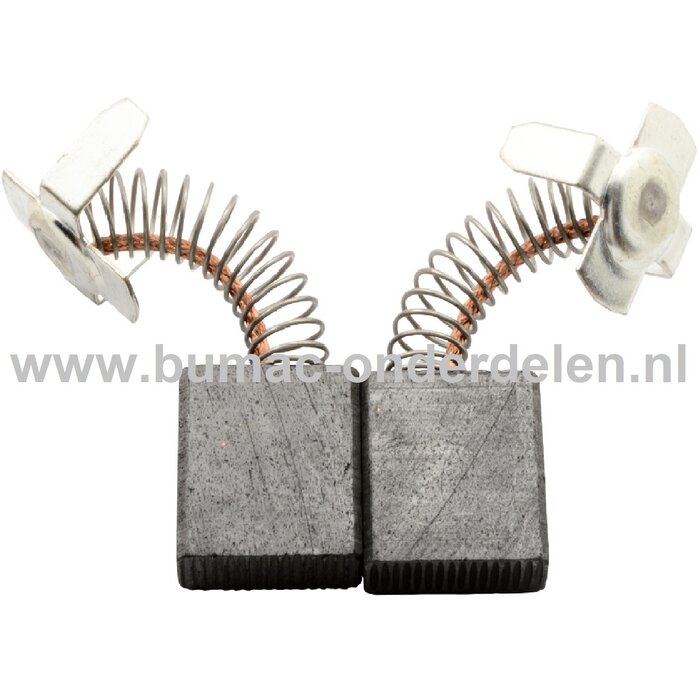 Koolborstel Set voor DIAMOND, HITACHI 7x11x17 mm Klopboor, Schroefmachine, Slijper, Handslijper, Schuurmachine Elektromotoren, Generatoren DC 16X, DC 20XH, onderdeel