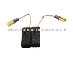 Koolborstel Set voor HITACHI 6,5x9x17 mm Slijpmachine, Slijper, Handslijper, Muurfrees, Boorhamer, Boormachine, Elektromotoren, Generatoren CM5SB, CNF35U, DH 22PB, DH 24PB2, DH 24PC2, DH 24PD2, G 10SD2, G 12S2, G 12SA2, G 12SA3, G 12SE, G 12SE2, G 13SB2,