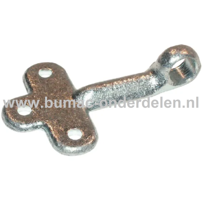 Los oog voor Klepsluiting 60x40x12 mm Oog voor klepsluiting op Aanhangwagens, Aanhangers, Kiepkarren Bevestiging, Boutbevestiging, Sluiting, Vergrendeling