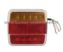 Rechter/Linker LED Achterlicht 12V voor Aanhangers, lamp voor achterlicht Aanhangwagen