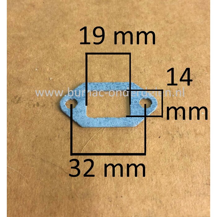Uitlaatpakking voor Dolmar PS222TH en Makita DCS230T Kettingzaag, Motorzaag, Uitlaat Dichting voor PS-222-TH, DCS-230-T, Demperpakking DOLMAR, MAKITA, Uitlaat Pakking, Demper Pakking