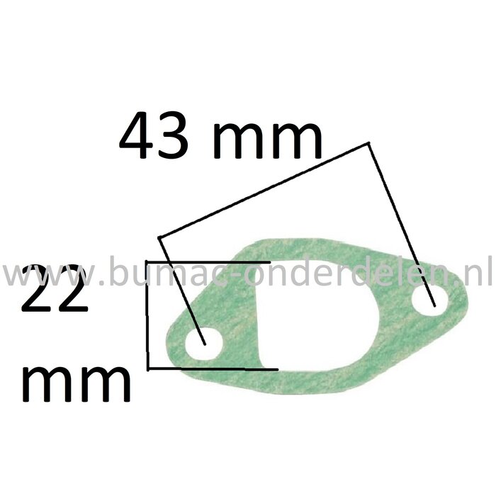 Carburateurpakking Honda GX110 - GX140 - GX160 en GX200, Motor met Horizontale Krukas, Generator - Aggregaat - Trilplaat - Houtversnipperaar - Waterpomp - Tuinfrees, GX 110, GX 140, GX 160, GX 200, onderdeel, dichting carburateur