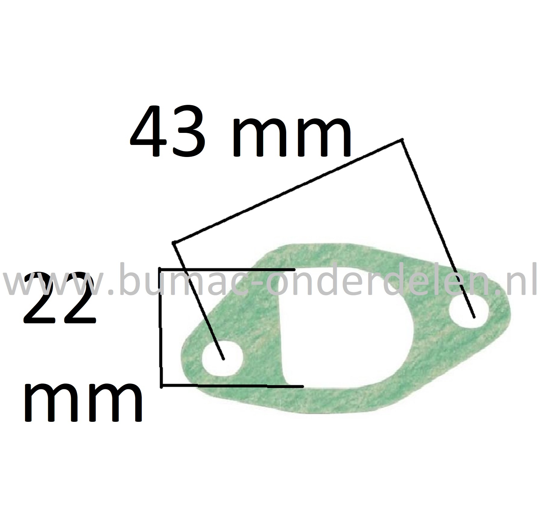 Carburateurpakking Honda GX110 - GX140 - GX160 en GX200, Motor met Horizontale Krukas, Generator - Aggregaat - Trilplaat - Houtversnipperaar - Waterpomp - Tuinfrees, GX 110, GX 140, GX 160, GX 200, onderdeel, dichting carburateur