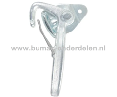 Haakse Klepsluiting Rechts 170x50x8 mm Haakse Klep Sluiting op Aanhangwagens, Aanhangers, Kiepkarren Bevestiging, Boutbevestiging, Sluiting, Vergrendeling