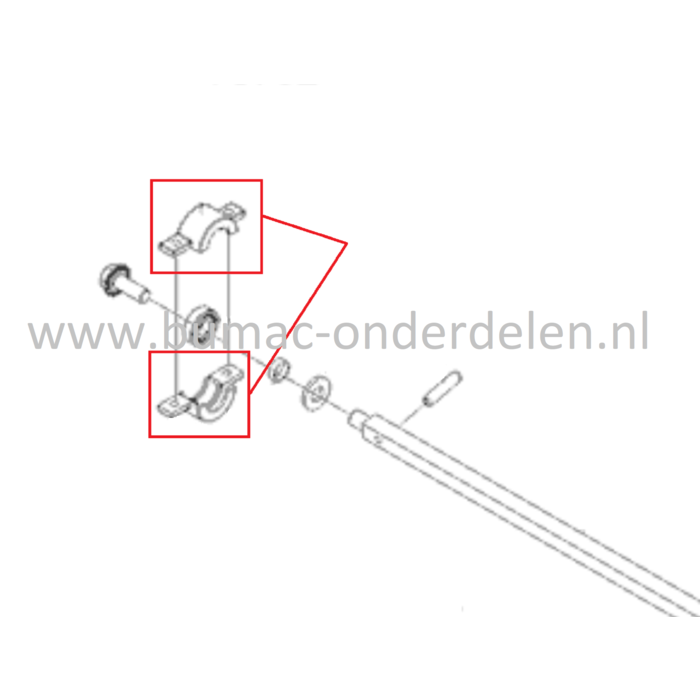 Rechter Lagerhouder voor Alko - Solo - Brill Verticuteermachine 3800VB, Lagerschaal houder 3800 VB