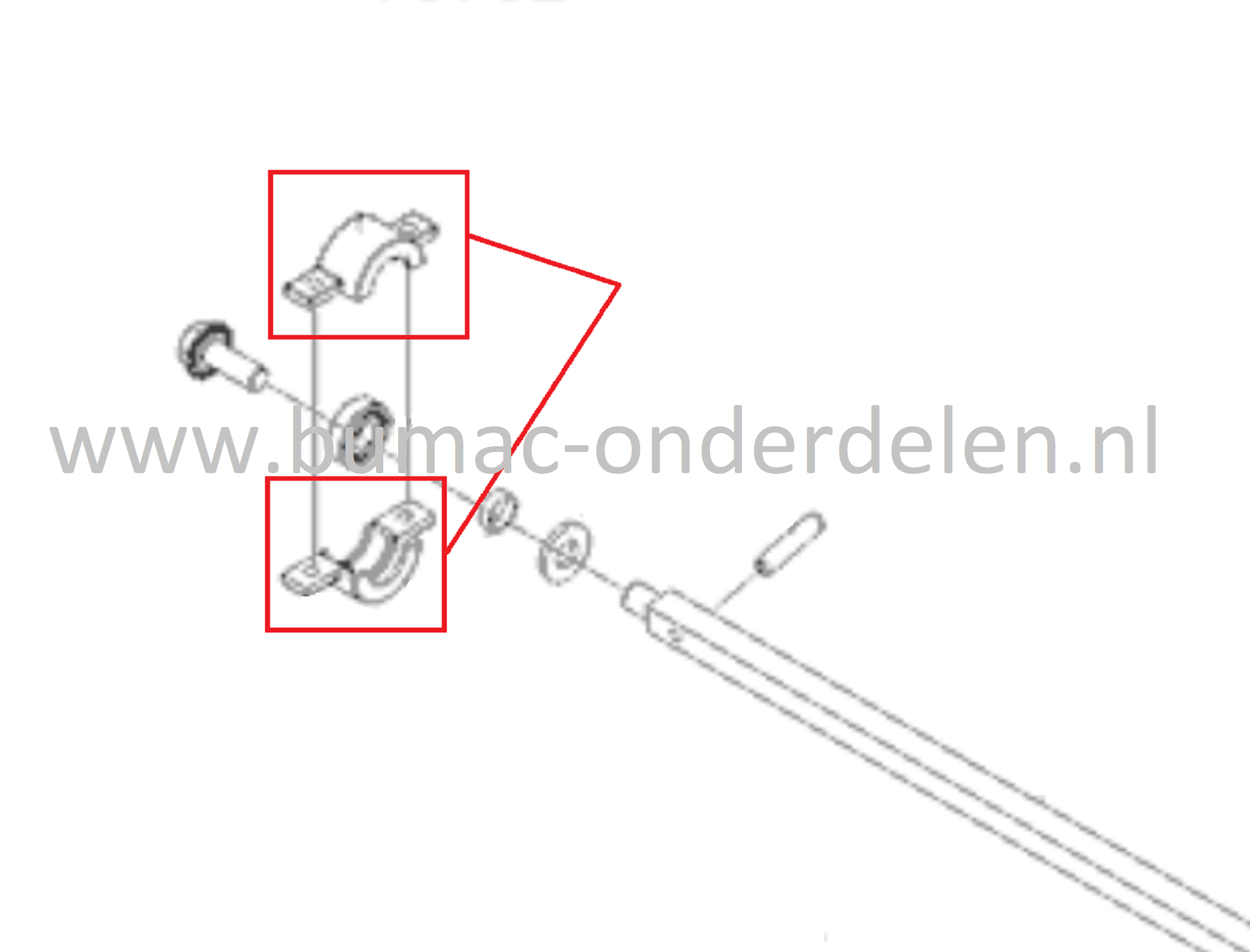 Rechter Lagerhouder voor Alko - Solo - Brill Verticuteermachine 3800VB, Lagerschaal houder 3800 VB