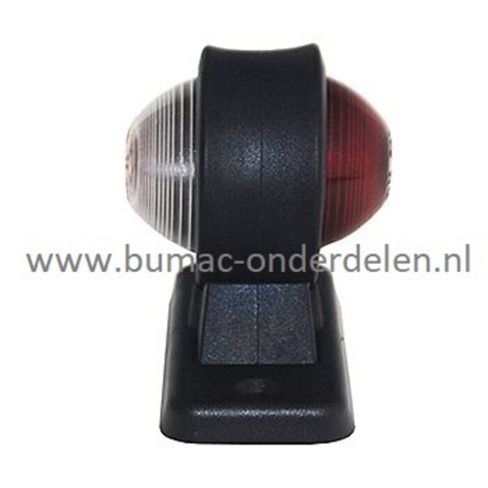 Breedtelamp Lateraal/Zijkant Wit en Rood voor Aanhangers Positielicht,  lamp voor zijkant Aanhangwagen