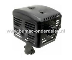 Uitlaat voor LONCIN Motoren op Trilplaat, Tuinfrees, Kooimaaier, Aggregaat, Veegmachine, Verticuteermachine, Hakselaar, Hoogwerker, Generator, Houtversnipperaar, Zitmaaier, Frontmaaier, Grasmaaier Knaldemper G390FD