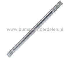 Tapeind voor Loncin Motoren op Trilplaat, Tuinfrees, Kooimaaier, Aggregaat, Veegmachine, Verticuteermachine, Hakselaar, Hoogwerker, Generator, Houtversnipperaar, Zitmaaier, Frontmaaier, Grasmaaier Draadeind, Verbindingstang LC1P61FA, LC1P65FA, LC1P68FA, L