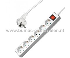 Verdeeldoos 6-voudig met schakelaar Een verdeeldoos is een verlening of uitbreiding voor stekkers en snoeren De Verdeelbox heeft 6 contacten om stekkers in te stoppen Verdeeldoos, Stekkerdoos, Verlengsnoer, Stekkerblok, Verdeelblok