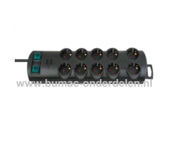 Verdeeldoos 10-voudig met 2 schakelaars Een verdeeldoos is een verlening of uitbreiding voor stekkers en snoeren De Verdeelbox heeft 10 contacten om stekkers in te stoppen Verdeeldoos, Stekkerdoos, Verlengsnoer, Stekkerblok, Verdeelblok